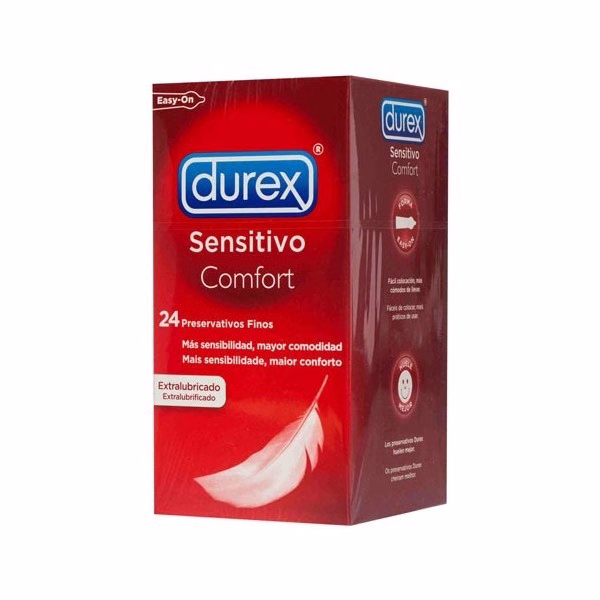 DUREX SENSITIVO COMFORT EASY ON  12 UNIDADES