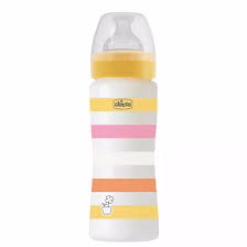 CHICCO BIBERAO WELL BEING PLASTICO FLUXO MEDIO AMARELO 330ML